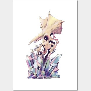 Triceratops Crystals Posters and Art